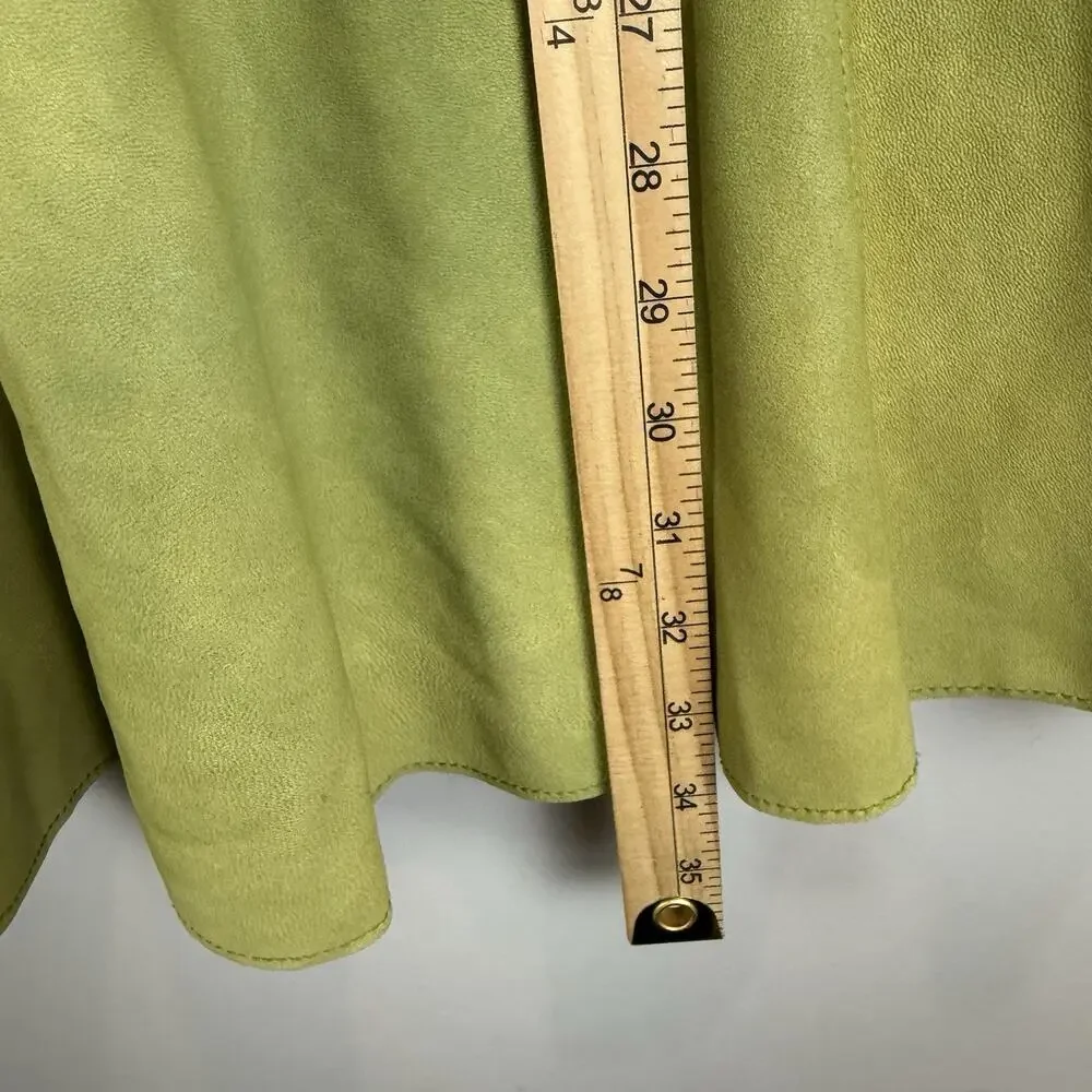 3.1 Phillip Lim Sleeveless Dress Size 0 Green‎ Suede Mini Classic Party Cocktail